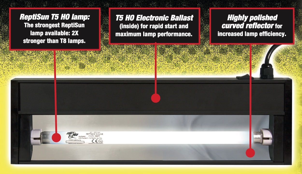 ReptiSun® T5 HO Terrarium Hood with 10.0 Bulb | Zoo Med