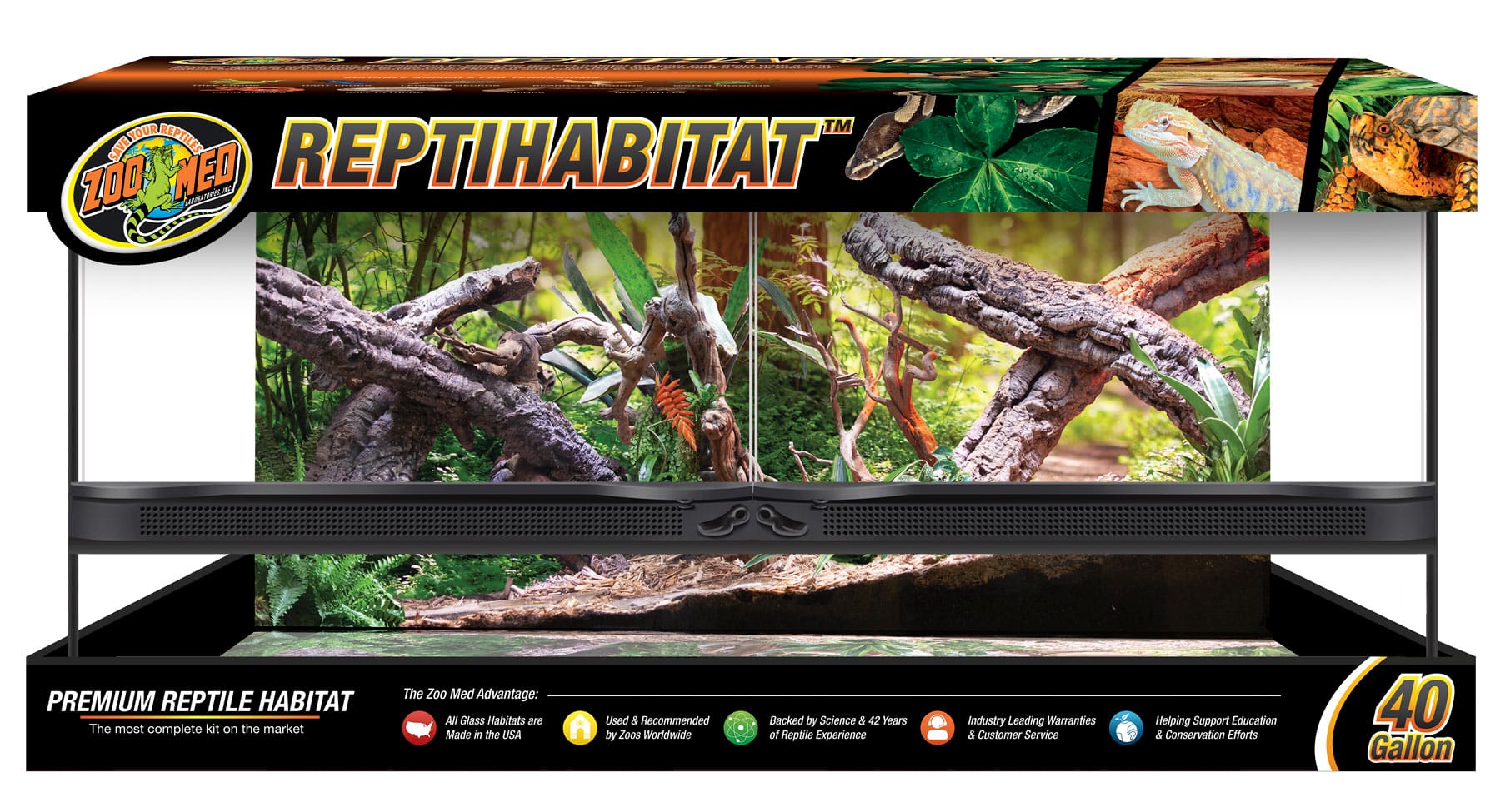 Naturalistic Terrarium® Double Door | Zoo Med Laboratories, Inc.